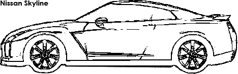 Cars Coloring on Nissan Skyline Colouring Pages