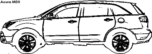 Acura MDX coloring