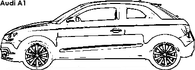 Audi A1 coloring