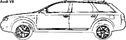 Audi V8 coloring