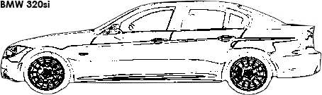 BMW 320si coloring