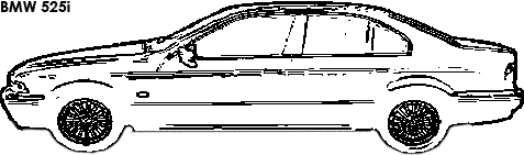 BMW 525i coloring