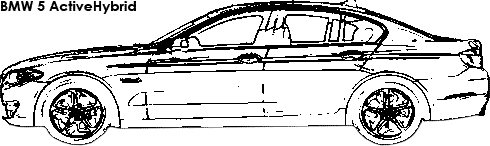 BMW 5 ActiveHybrid coloring