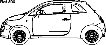 Fiat 500 coloring