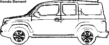 Honda Element coloring