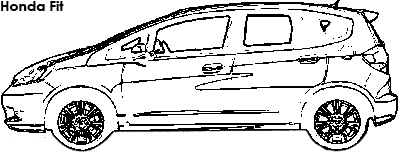 Honda Fit coloring