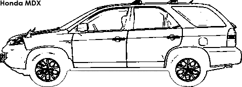 Honda MDX coloring