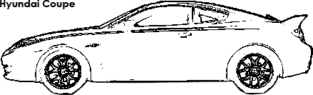 Hyundai Coupe coloring