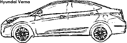 Hyundai Verna coloring