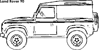 Land Rover 90 coloring