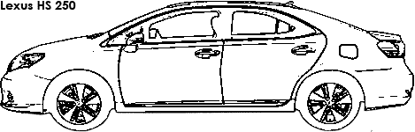 Lexus HS 250 coloring