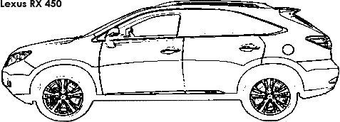 Lexus RX 450 coloring