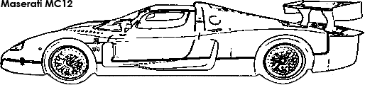 Maserati MC12 coloring