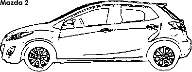 Mazda 2 coloring