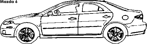 Mazda 6 coloring