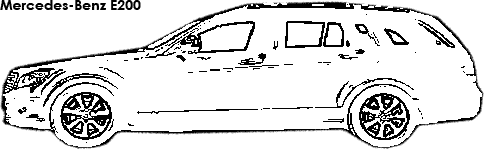 Mercedes-Benz E200 coloring