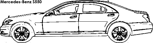 Mercedes-Benz S550 coloring