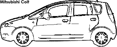 Mitsubishi Colt coloring