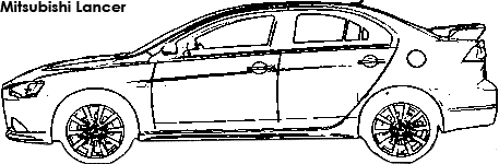Mitsubishi Lancer coloring