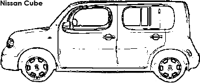 Nissan Cube coloring