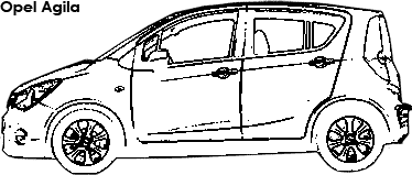 Opel Agila coloring