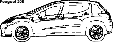 Peugeot 208 coloring