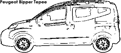 Peugeot Bipper Tepee coloring