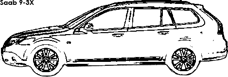 Saab 9-3X coloring