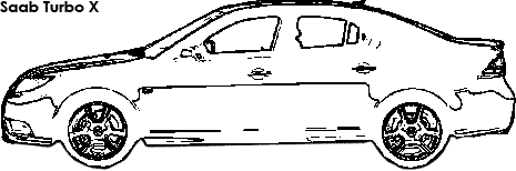 Saab Turbo X coloring