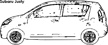 Subaru Justy coloring