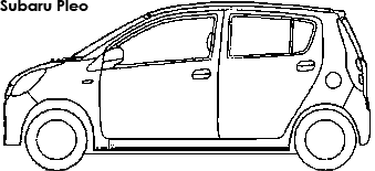 Subaru Pleo coloring