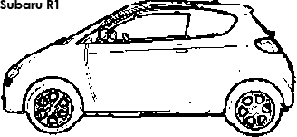 Subaru R1 coloring