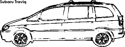 Subaru Traviq coloring