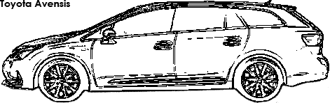 Toyota Avensis coloring