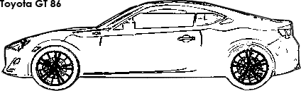 Toyota GT 86 coloring