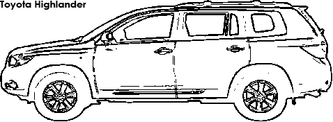 Toyota Highlander coloring