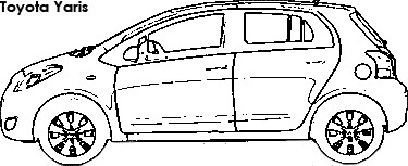 Toyota Yaris coloring