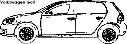 Volkswagen Golf coloring